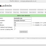 postfixadmin-admin-create-domain image of postfixadmin page