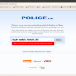 screenshot of www.police.uk website