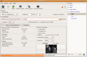 image of handbrake gui