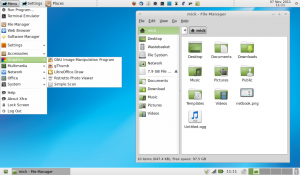 image of linux desktop on my netbook